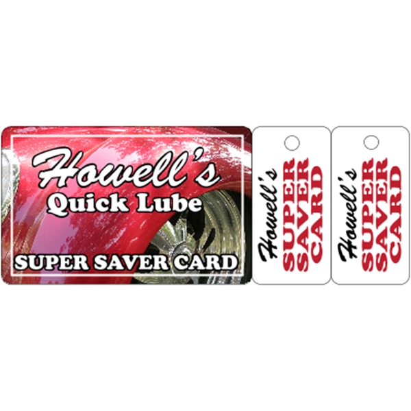 5.5" x 2.125" gloss white deluxe plastic card with .030" thickness... from ASI 89910 Stouse, LLC