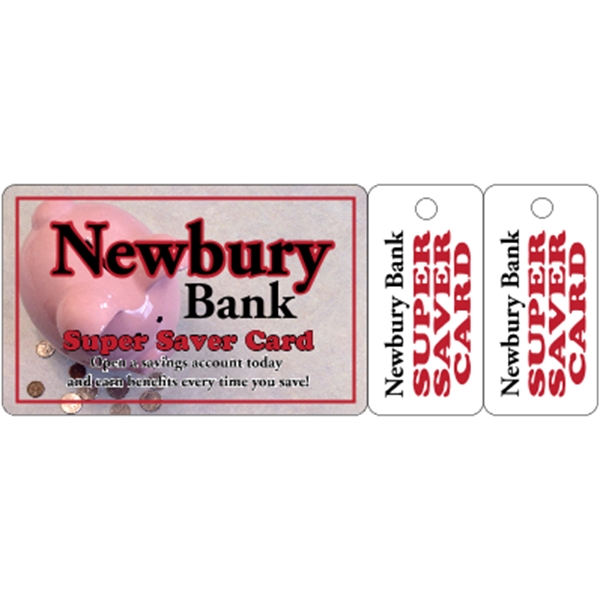 5.5" x 2.125" gloss white deluxe plastic card with .030" thickness... from ASI 89910 Stouse, LLC