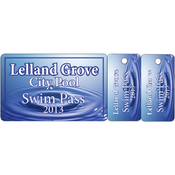 5.5" x 2.125" gloss white deluxe plastic card with .030" thickness... from ASI 89910 Stouse, LLC