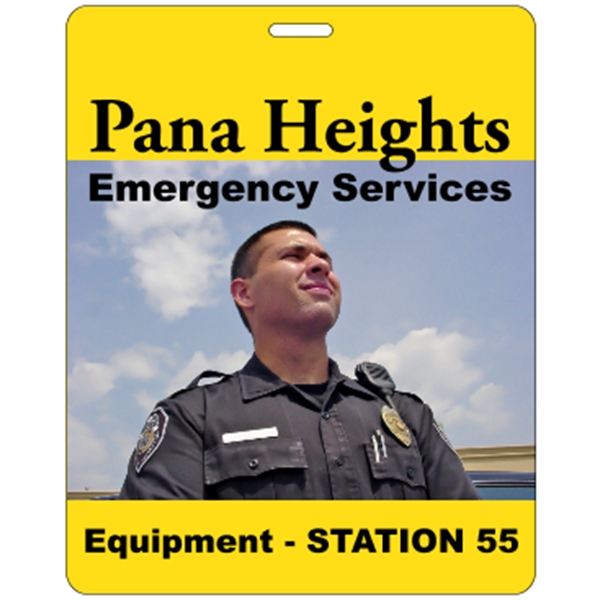 4" x 5" deluxe badge with slot made of .030" thick... from ASI 89910 Stouse, LLC