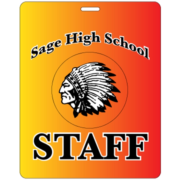 4" x 5" deluxe badge with slot made of .030" thick... from ASI 89910 Stouse, LLC