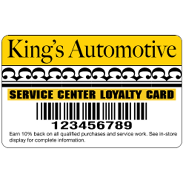 Deluxe loyalty card made of .020" glossed clear deluxe plastic with... from ASI 89910 Stouse, LLC