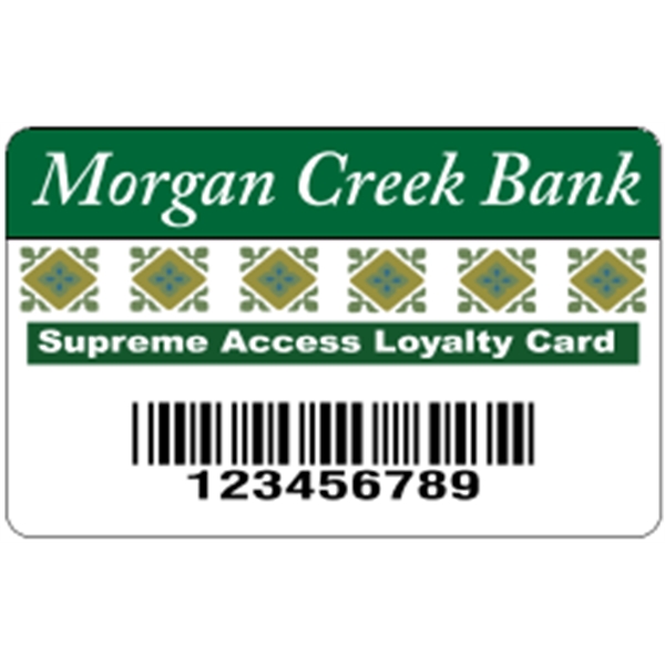 Deluxe loyalty card made of .020" glossed clear deluxe plastic with... from ASI 89910 Stouse, LLC