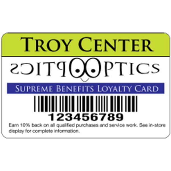 Deluxe loyalty card made of .020" glossed clear deluxe plastic with... from ASI 89910 Stouse, LLC