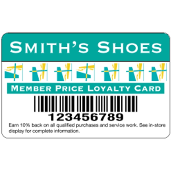 Deluxe loyalty card made of .020" glossed clear deluxe plastic with... from ASI 89910 Stouse, LLC