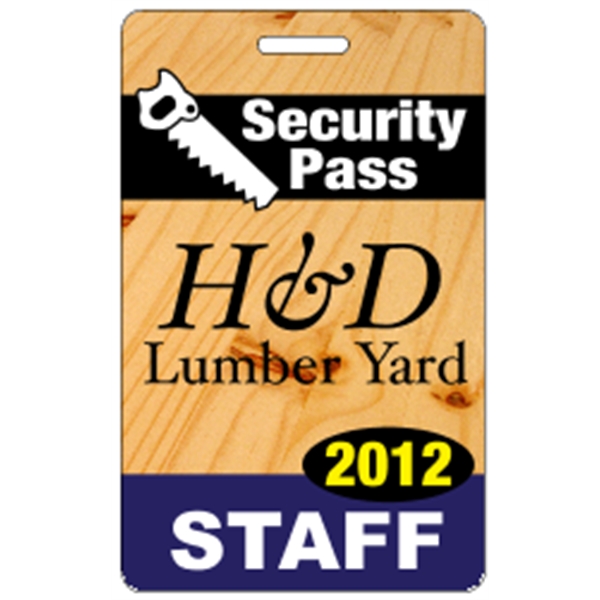 2.125" x 3.375" deluxe badge with slot made of .020" thick... from ASI 89910 Stouse, LLC