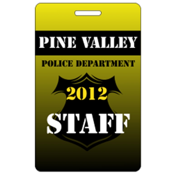 2.125" x 3.375" deluxe badge with slot made of .020" thick... from ASI 89910 Stouse, LLC