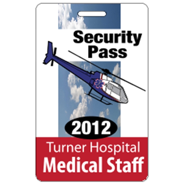 2.125" x 3.375" deluxe badge with slot made of .020" thick... from ASI 89910 Stouse, LLC