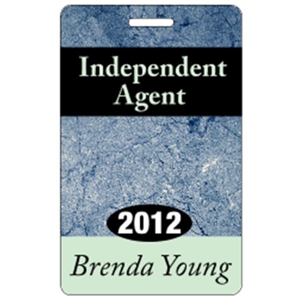 2.125" x 3.375" deluxe badge with slot made of .020" thick... from ASI 89910 Stouse, LLC