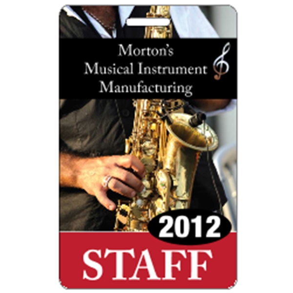 2.125" x 3.375" deluxe badge with slot made of .020" thick... from ASI 89910 Stouse, LLC