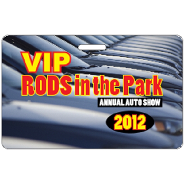 3.375" x 2.125" deluxe badge with slot made of .020" thick... from ASI 89910 Stouse, LLC