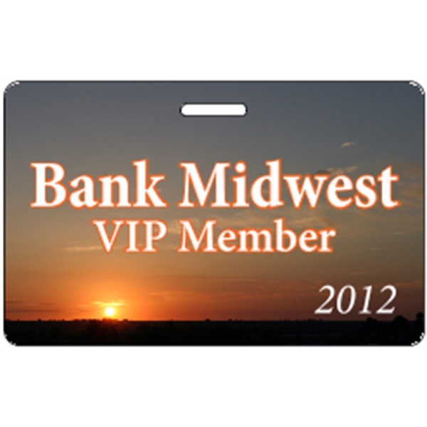 3.375" x 2.125" deluxe badge with slot made of .020" thick... from ASI 89910 Stouse, LLC