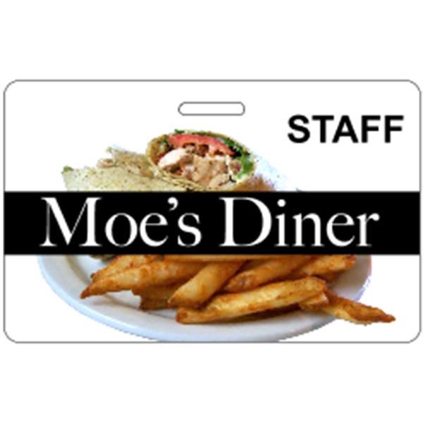 3.375" x 2.125" deluxe badge with slot made of .020" thick... from ASI 89910 Stouse, LLC