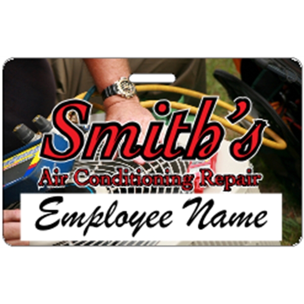 3.375" x 2.125" deluxe badge with slot made of .020" thick... from ASI 89910 Stouse, LLC