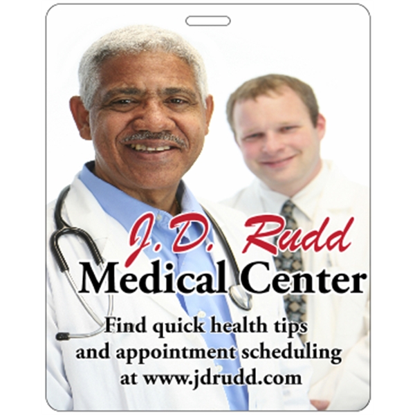 4" x 5" deluxe badge with slot made of .020" thick... from ASI 89910 Stouse, LLC