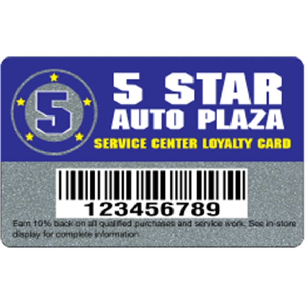 Deluxe loyalty card made of .030" glossed silver deluxe plastic with... from ASI 89910 Stouse, LLC