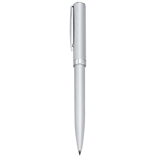 Twist-action ballpoint pen with solid brass construction, matte finish, and chrome... from ASI 68190 Lungsal / Lungsal