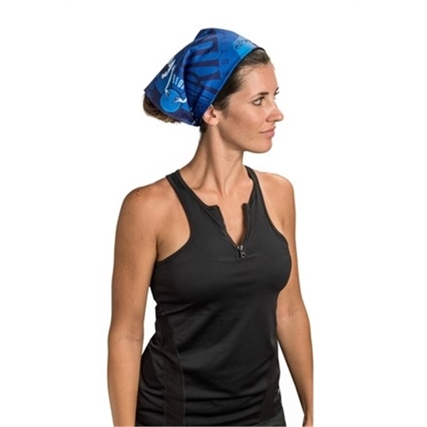 Fully customized bandana made with 100% recycled polyester for multi-user purposes... from ASI 72657 Active Life Promo / Active Life Promo