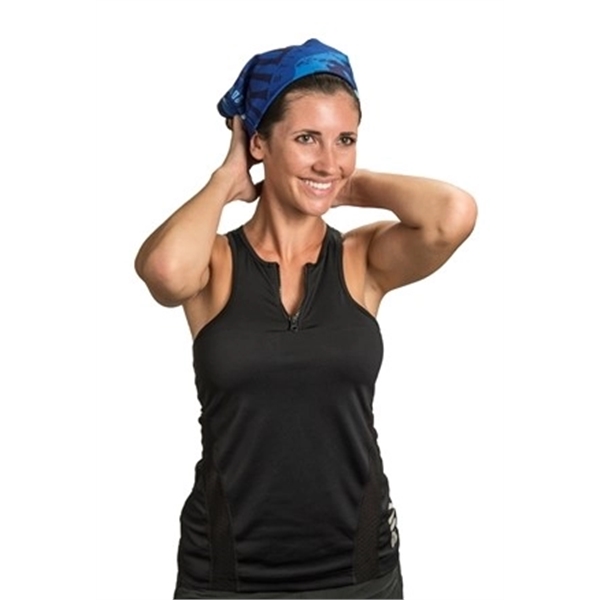 Fully customized bandana made with 100% recycled polyester for multi-user purposes... from ASI 72657 Active Life Promo / Active Life Promo