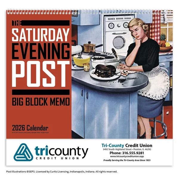 The Saturday Evening Post Big Block Memo... from ASI 40480 Koozie Group / Norwood Triumph Calendar