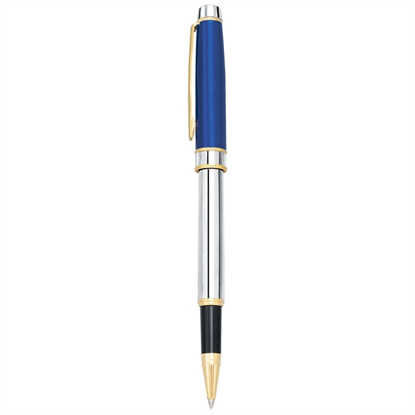Metal cap-off rollerball pen with a sleek translucent color cap, chrome... from ASI 68190 Lungsal / Lungsal
