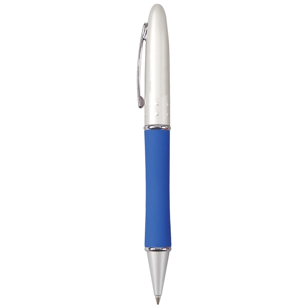 Twist-action pen with a solid brass cap in a satin silver... from ASI 68190 Lungsal / Lungsal
