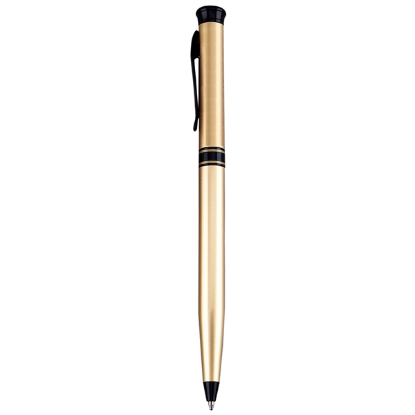 Solid brass twist-action ballpoint pen with a gold clip and trims... from ASI 68190 Lungsal / Lungsal