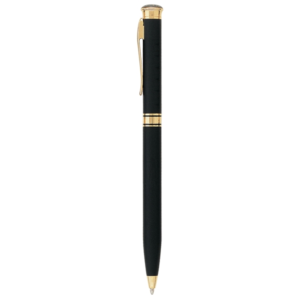 Solid brass twist-action ballpoint pen with a gold clip and trims... from ASI 68190 Lungsal / Lungsal