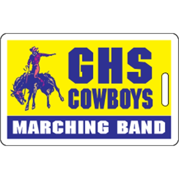 3.375" x 2.125" rectangular identification tag made of .018" gloss white... from ASI 89910 Stouse, LLC