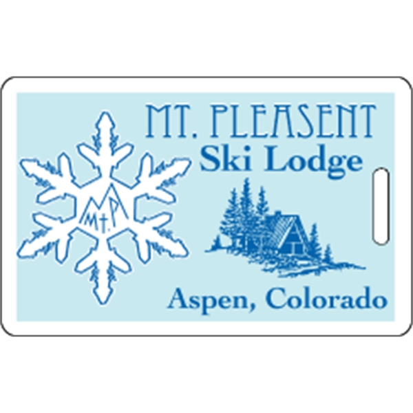 3.375" x 2.125" rectangular identification tag made of .018" gloss white... from ASI 89910 Stouse, LLC