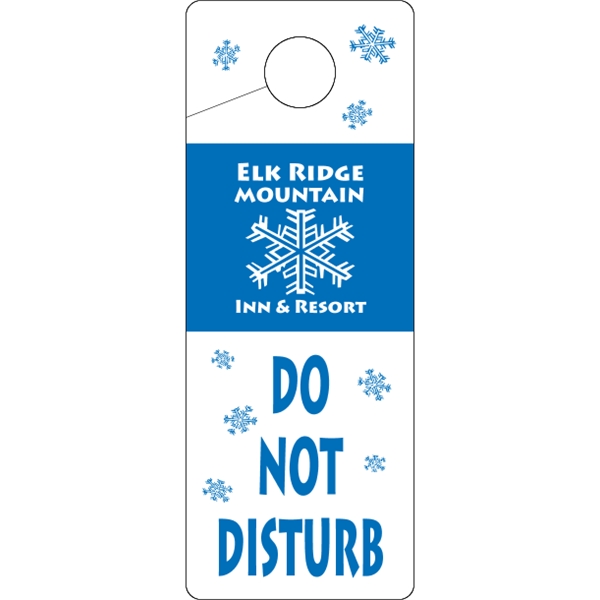 4" x 10.5" door knob hanger made of white tag stock... from ASI 89910 Stouse, LLC