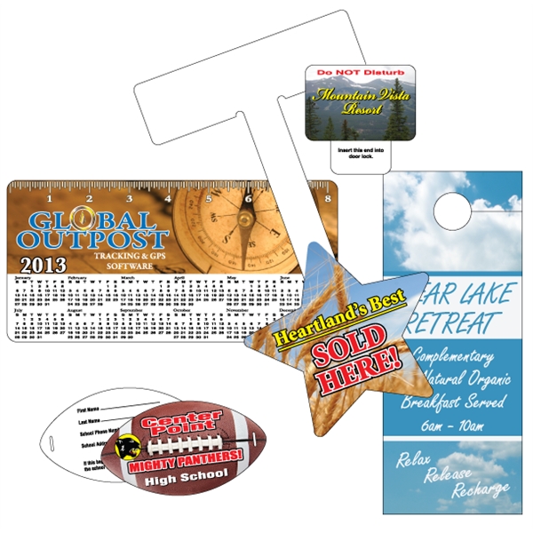 Custom digitally printed plastic that measures .010" and features 4CP printing.... from ASI 89910 Stouse, LLC