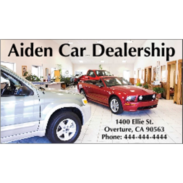 3.5" x 2" business card magnet with four color process imprinting.... from ASI 89910 Stouse, LLC