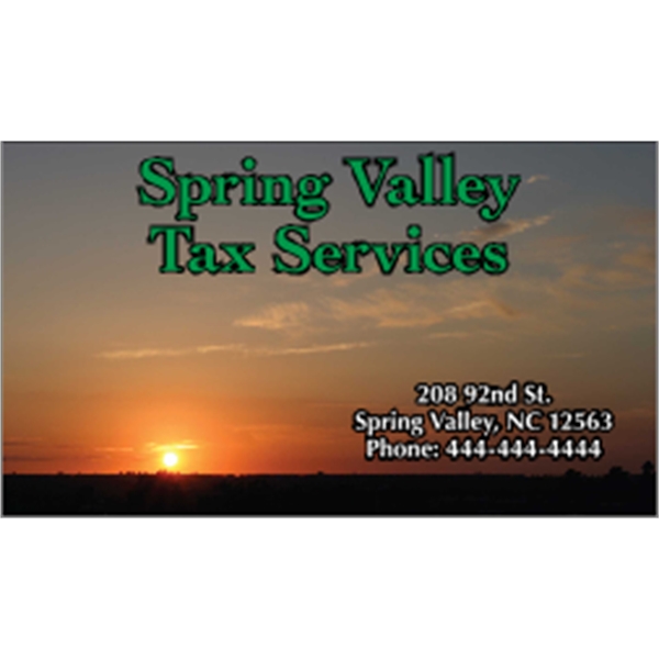 3.5" x 2" business card magnet with four color process imprinting.... from ASI 89910 Stouse, LLC