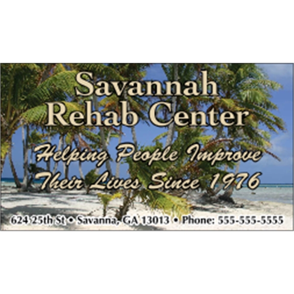 3.5" x 2" business card magnet with four color process imprinting.... from ASI 89910 Stouse, LLC