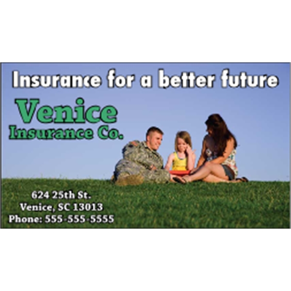 3.5" x 2" business card magnet with four color process imprinting.... from ASI 89910 Stouse, LLC