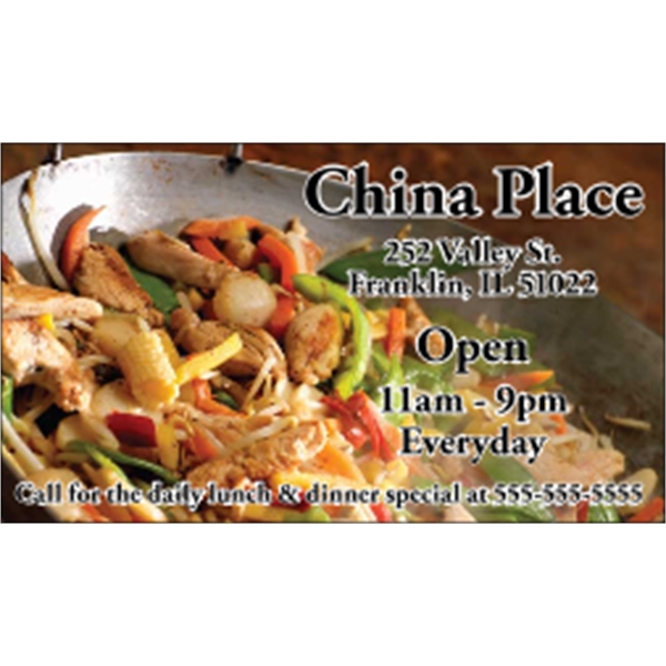 3.5" x 2" business card magnet with four color process imprinting.... from ASI 89910 Stouse, LLC