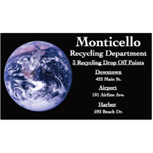 3.5" x 2" business card, magnet with square corners and 4... from ASI 89910 Stouse, LLC