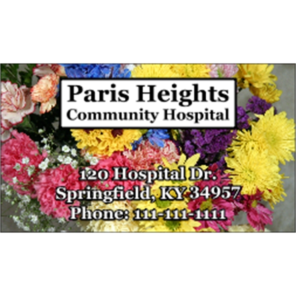 3.5" x 2" business card, magnet with square corners and 4... from ASI 89910 Stouse, LLC