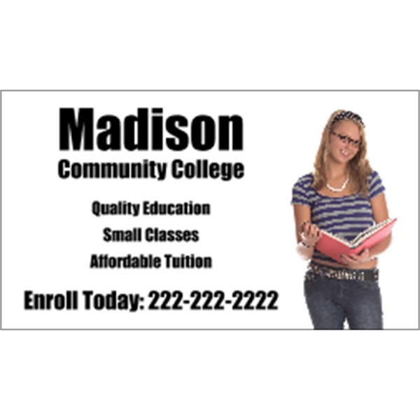 3.5" x 2" business card, magnet with square corners and 4... from ASI 89910 Stouse, LLC