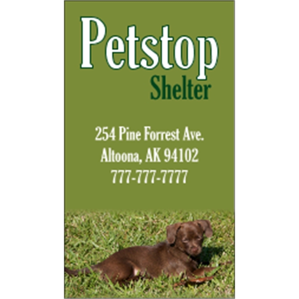 3.5" x 2" business card, magnet with square corners and 4... from ASI 89910 Stouse, LLC