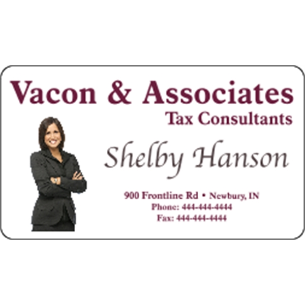 3.5" x 2" business card magnets with round corners, .019" or... from ASI 89910 Stouse, LLC