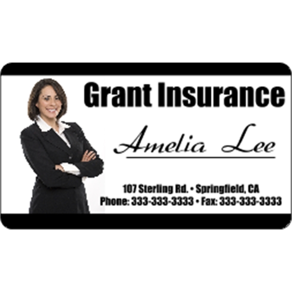 3.5" x 2" business card magnets with round corners, .019" or... from ASI 89910 Stouse, LLC