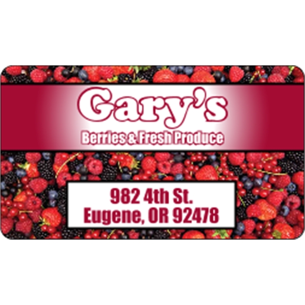 3.5" x 2" business card magnets with round corners, .019" or... from ASI 89910 Stouse, LLC