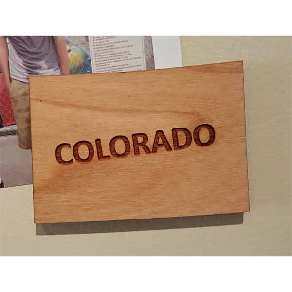 2" hardwood magnets featuring the shape of the State of Colorado;... from ASI 92531 Unique Custom Products / UCP
