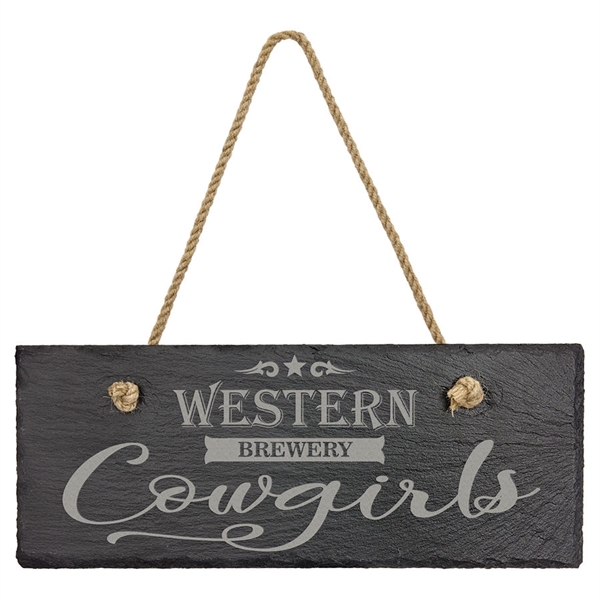 4" x 10" rectangle shaped slate hanging sign with chipped finish,... from ASI 92531 Unique Custom Products / UCP