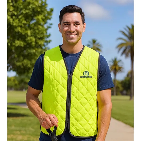 Lightweight cooling vest with embedded polymers, zipper closure, and custom imprint... from ASI 72657 Active Life Promo / Active Life