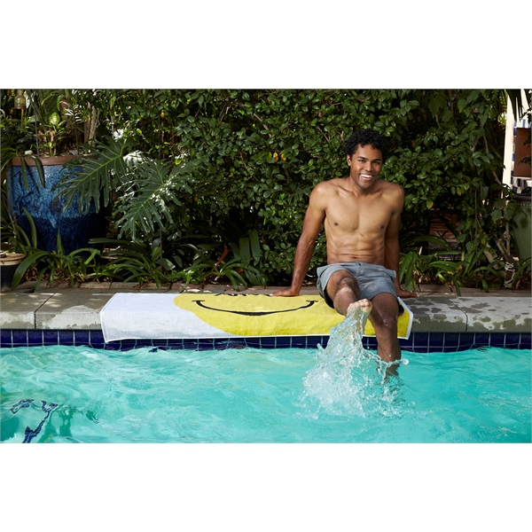 Custom all terry hemmed 100% cotton beach towel... from ASI 79750 Pro Towels