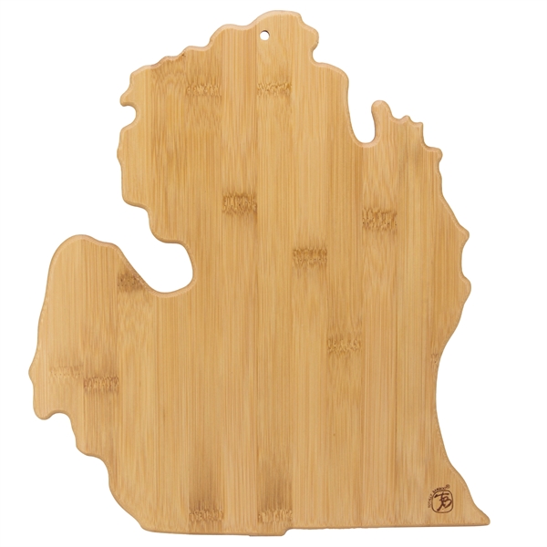 Michigan (Mitt) shaped destination cutting board.... from ASI 91565 Totally Bamboo