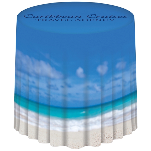 30" Fully customized fitted style table cover... from ASI 80228 Quinn